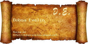 Dobsa Evelin névjegykártya